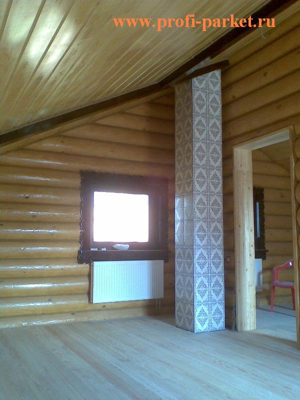 массив лиственницы в Коломне, циклевка и шлифовка